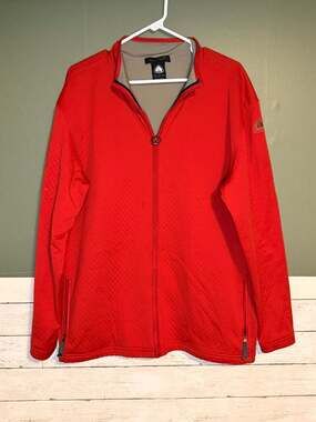 Nike ACG Sphere Thermal Waffle Knit XL Full Zip Jacket Red Vintage